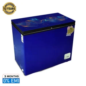 VISION Glass Door Chest Freezer RE-250 Liter Blue Points Curve